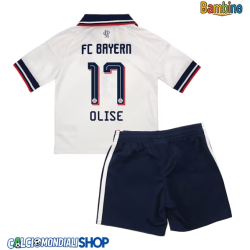 Maglie da calcio Bayern Munich Michael Olise #17 Seconda Maglia Bambino 2026-27 Manica Corta + Pantaloni corti)